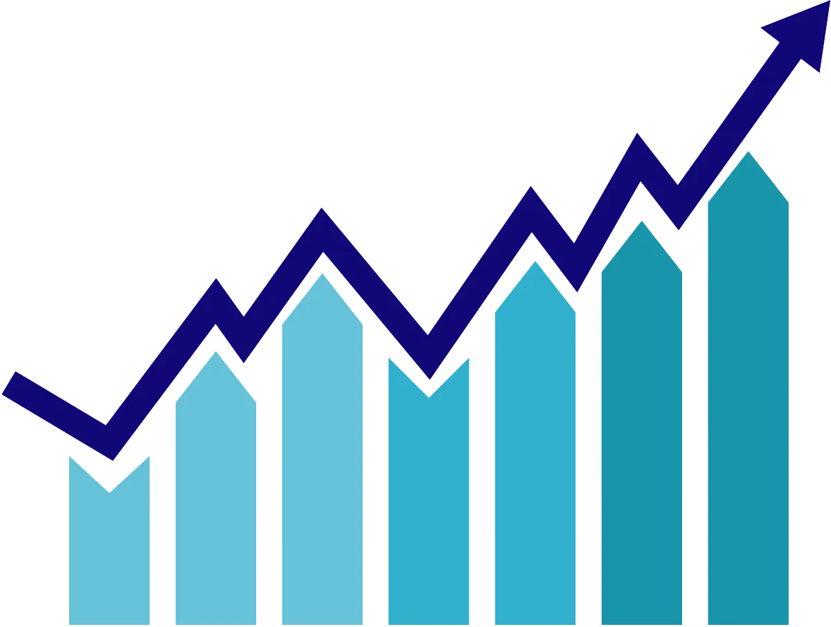 Rising traffic growth chart